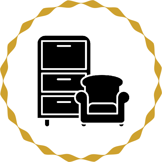 Forme circulaire dorée tordue
